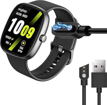 Blueshaweu Cargador de reloj inteligente Anyloop, carga magnética USB de repuesto de 2 pines compatible con reloj inteligente Anyloop ALW1 de 1.7 pulgadas Mini / LA32 1.97 pulgadas / AK47 Y2 de 1.85